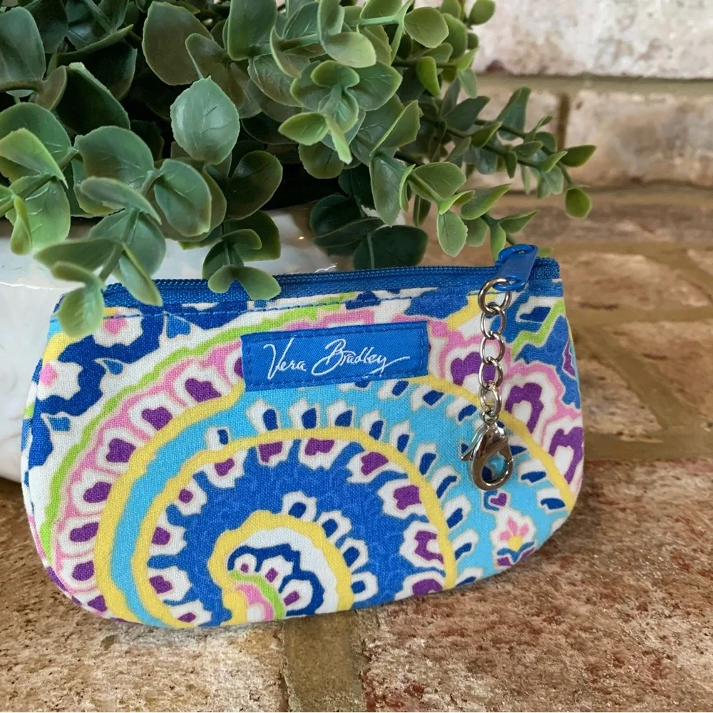 Vera Bradley | Colorful Patterned Coin Purse | Capri Blue - Picture 2 of 7